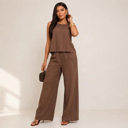 Kit com 2 Conjuntos Feminino em Linho Premium - 40%OFF