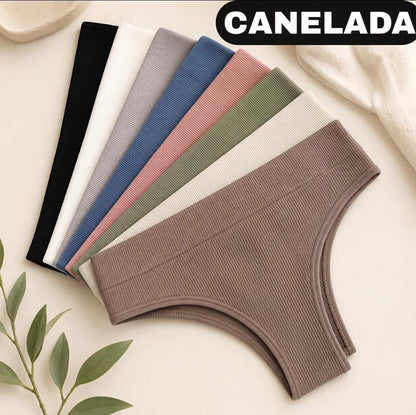 (KIT COM 10) Calcinhas em  100% Algodão Canelado Premium - Confort