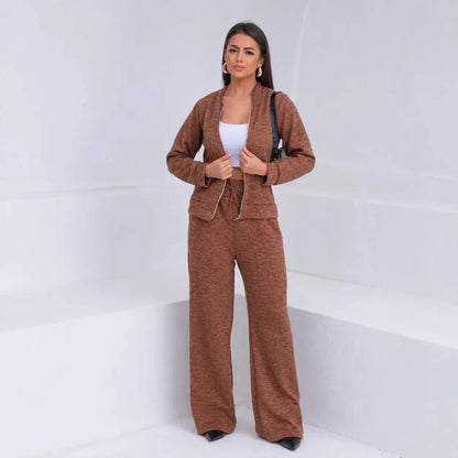 KIT COM 3 -  Conjuntos Femininos Ribana — Jaqueta e Calça em 3 Cores