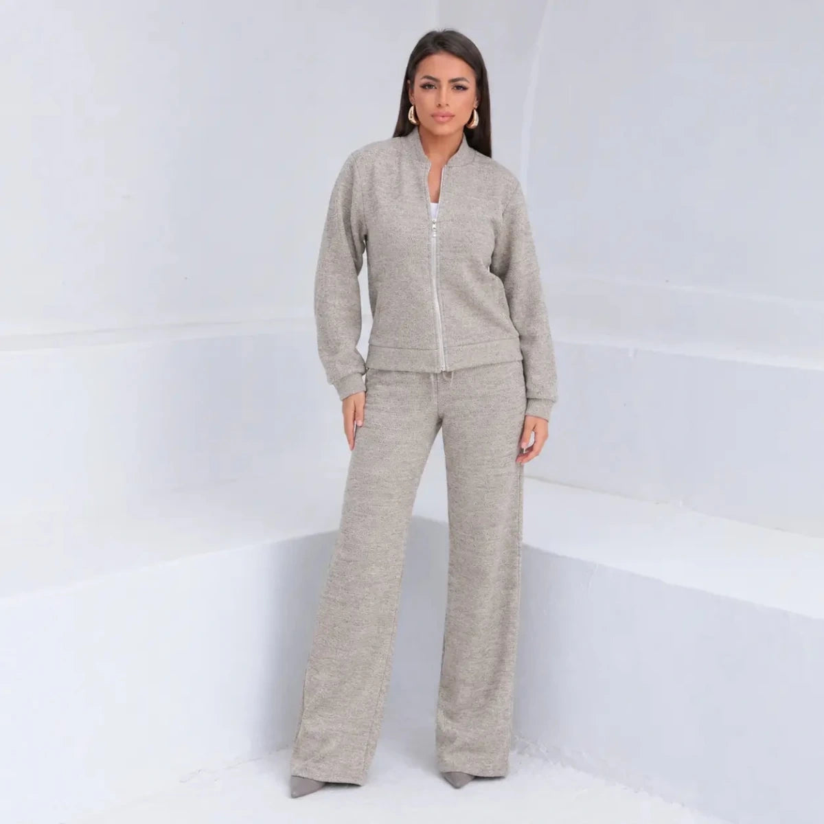 KIT COM 3 -  Conjuntos Femininos Ribana — Jaqueta e Calça em 3 Cores