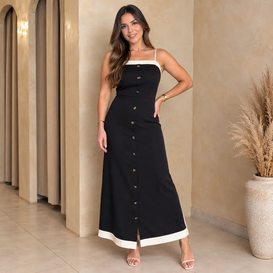 Vestido Midi em Alfaiataria Maria - Modela e Não Marca